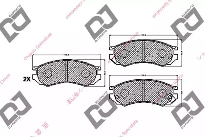 Комплект тормозных колодок DJ PARTS BP1465